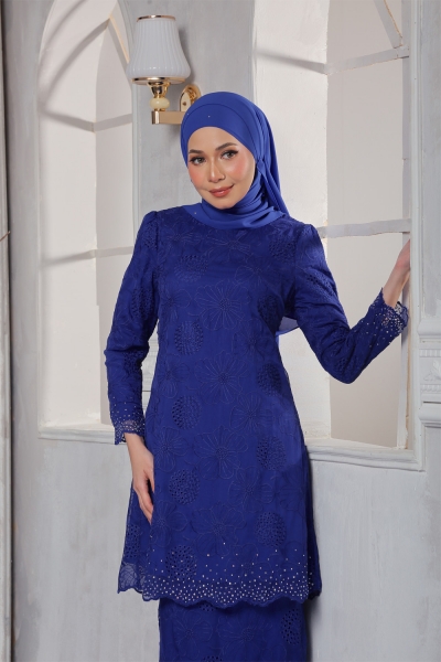 Kurung Elara - Royal Blue